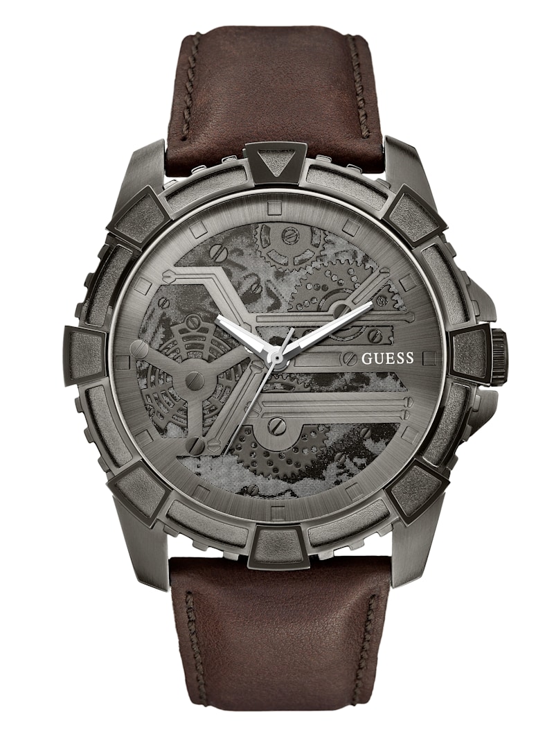 Brown Analog Watch GUESS Factory Ca