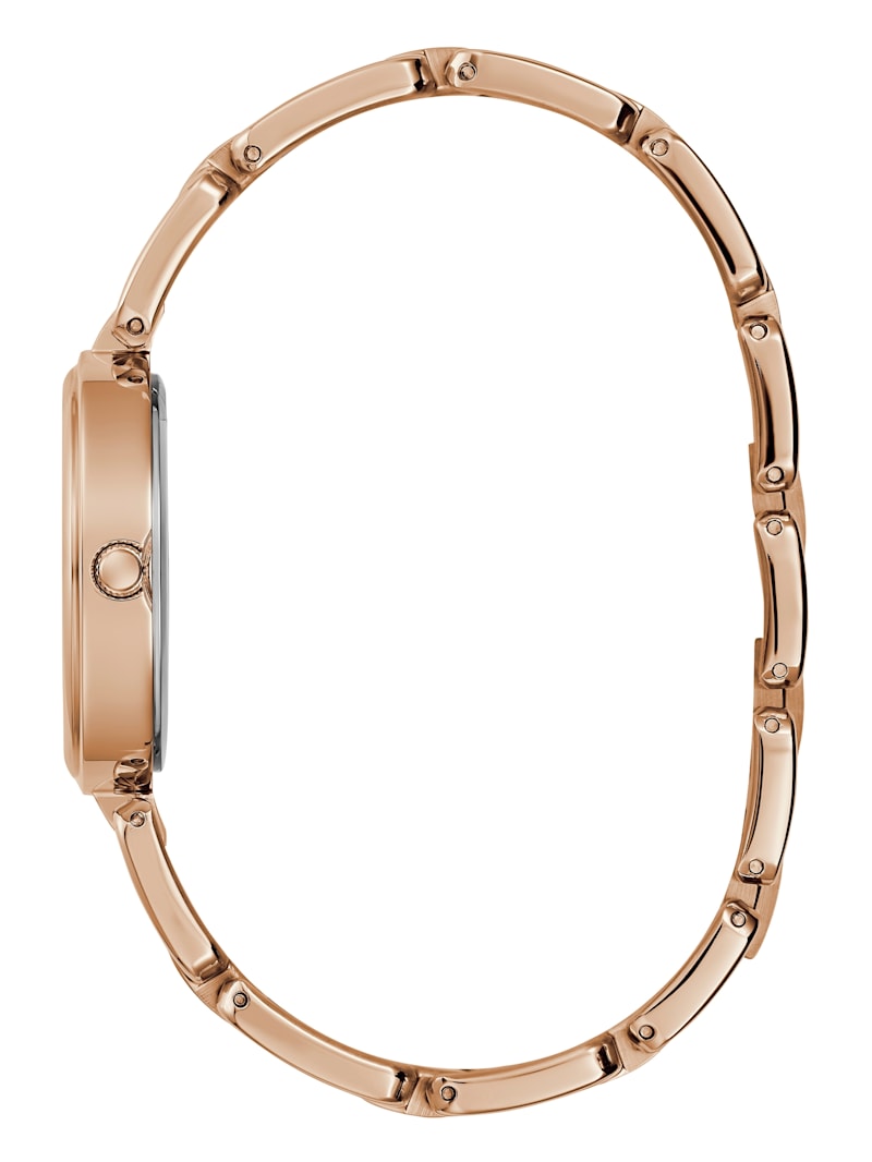 Rose Gold-Tone Round Analog Watch | GUESS Factory