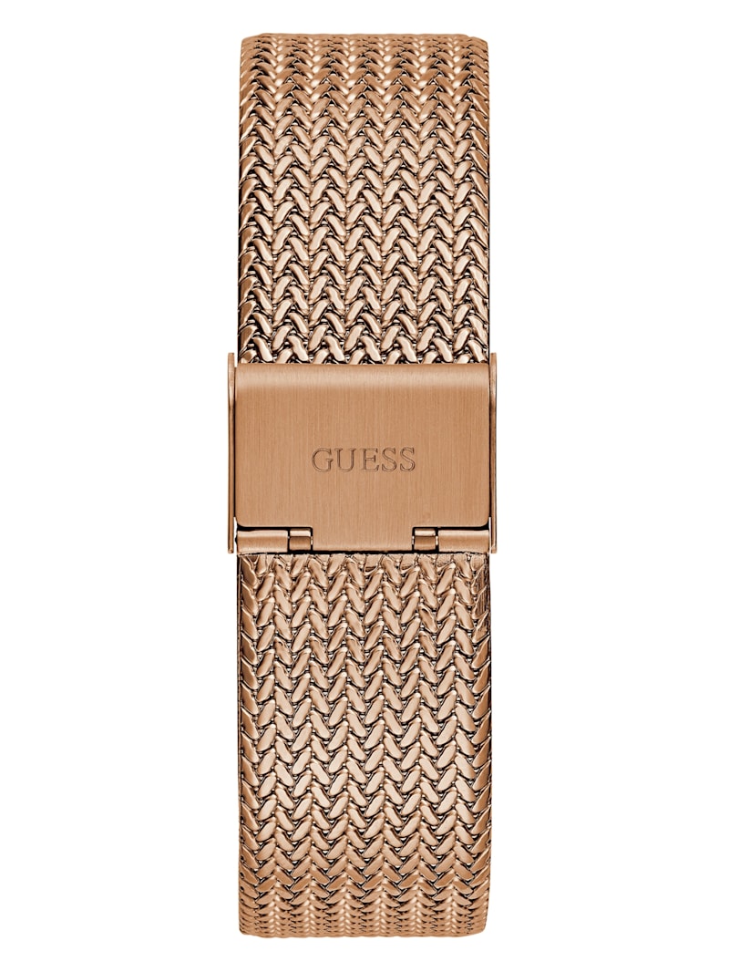 Rose Gold-Tone Mesh Analog Watch | GUESS Factory