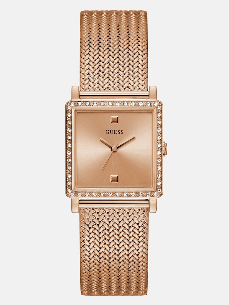Rose Gold-Tone Mesh Analog Watch GUESS Factory