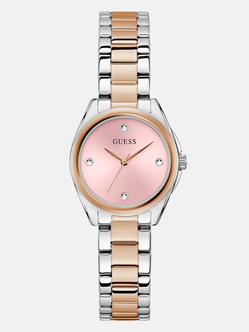 限定品 ドラゴンクエスト ウォッチ ピンクゴールド 34mmモデル Silver and Rose Gold-Tone Analog Watch | GUESS Factory