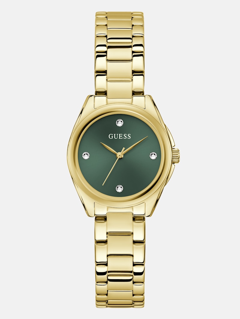 Green and Gold-Tone Analog Watch GUESS Factory
