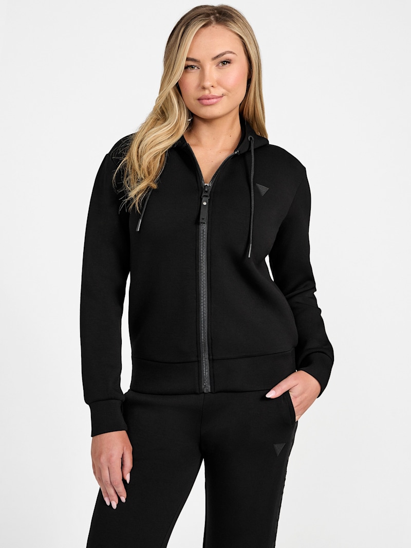 ゲス GUESS ALLIE Scuba Hoodie Zip Sweatshirt （G4Q9） Eco Allie Scuba Zip Hoodie | GUESS