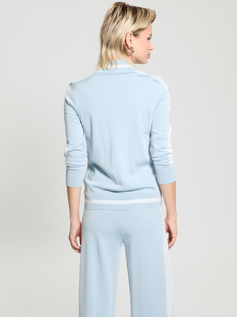 売れ筋商品|||ゲタス ニット&セーター レディース アウター NALIN - Cardigan - blue/white Women Button Down Cardigan Long Sleeve Knit Sweater Top