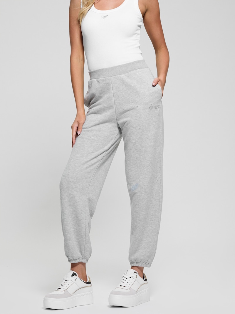 On sweat pants レディース　XS オフホワイト Amazon.com: Y2K Comfy High Waisted Baggy Sweat Pants with
