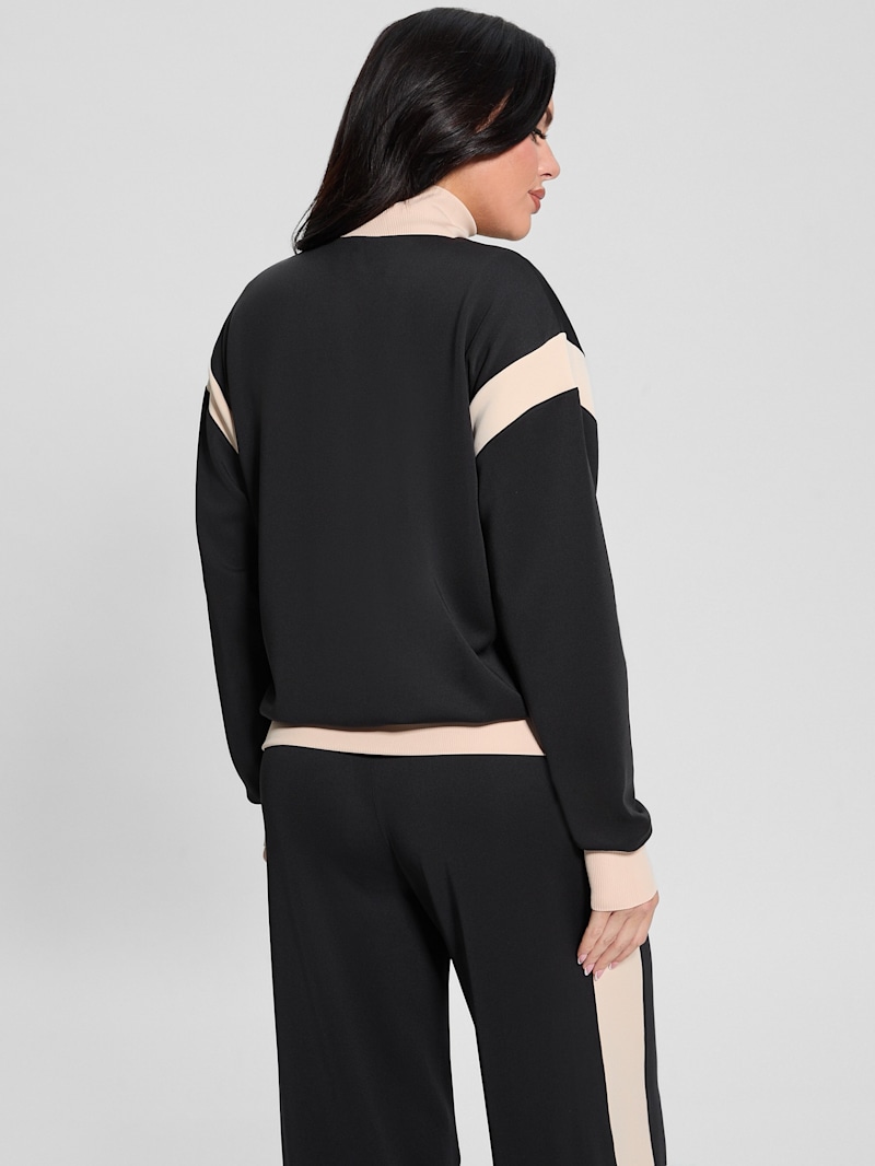 G&F Co. FULL ZIP SWEATSHIRT インクブラック　42 Eco Suzanne Full-Zip Sweatshirt | GUESS Canada