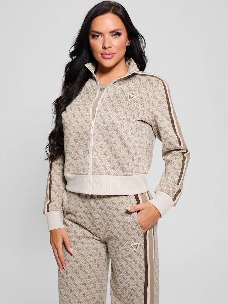 ジャケット A FERRETTI Women Outer V050201190006 Beige Bethany Woven Jacket | GUESS Factory Ca