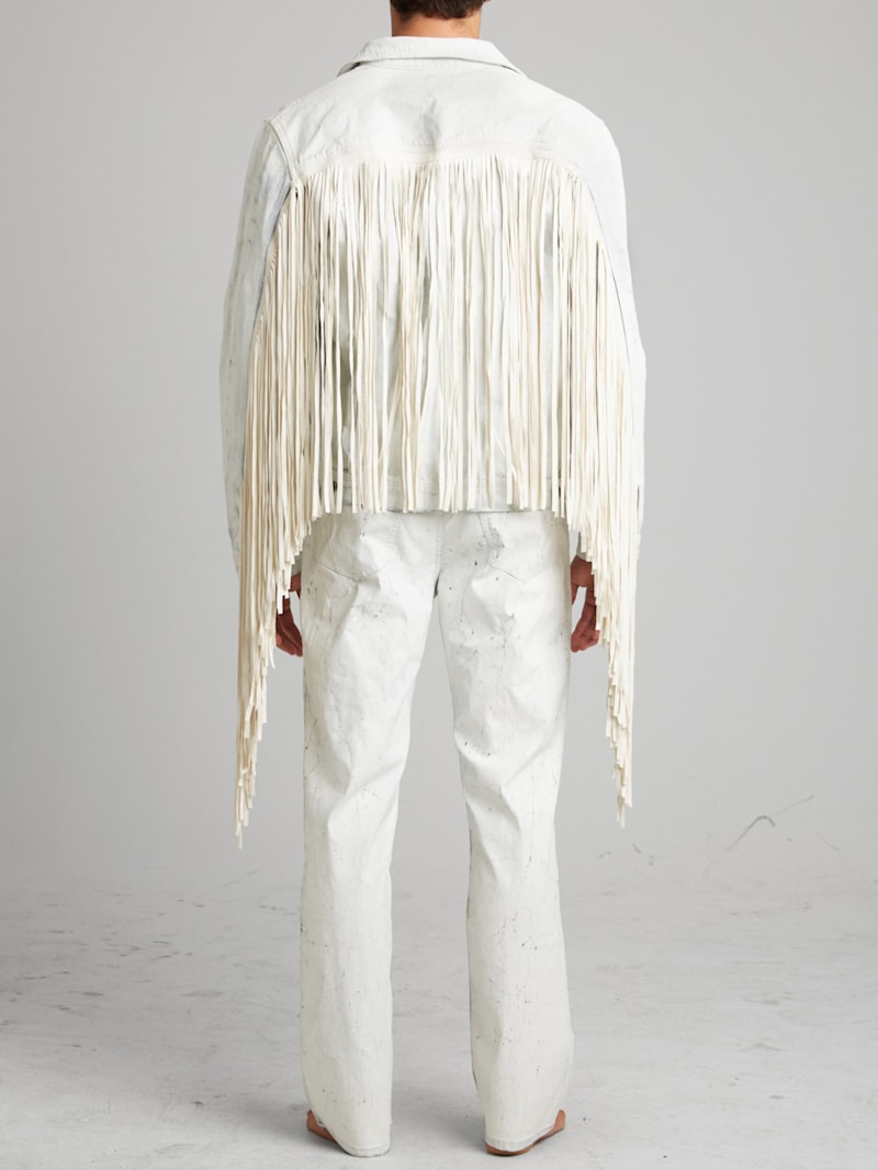 ジャケット・アウター archive western fringe jk Painted Denim Fringe Jacket | GUESS