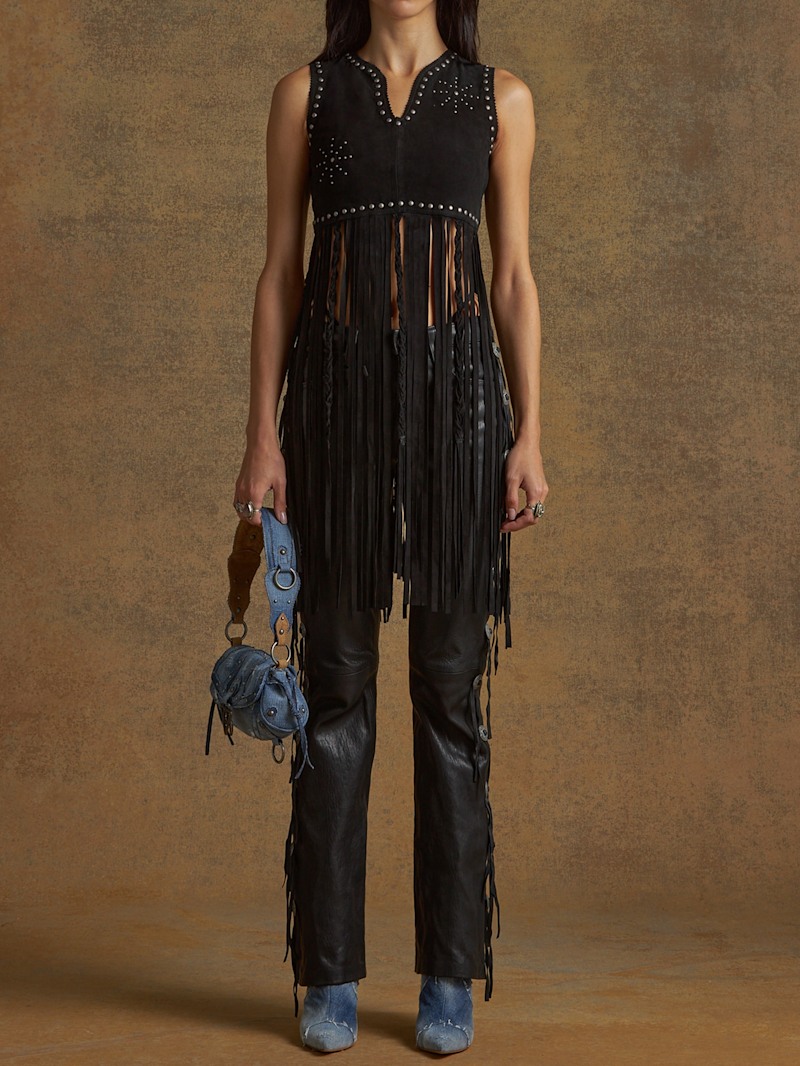 fringe vest | GUESS
