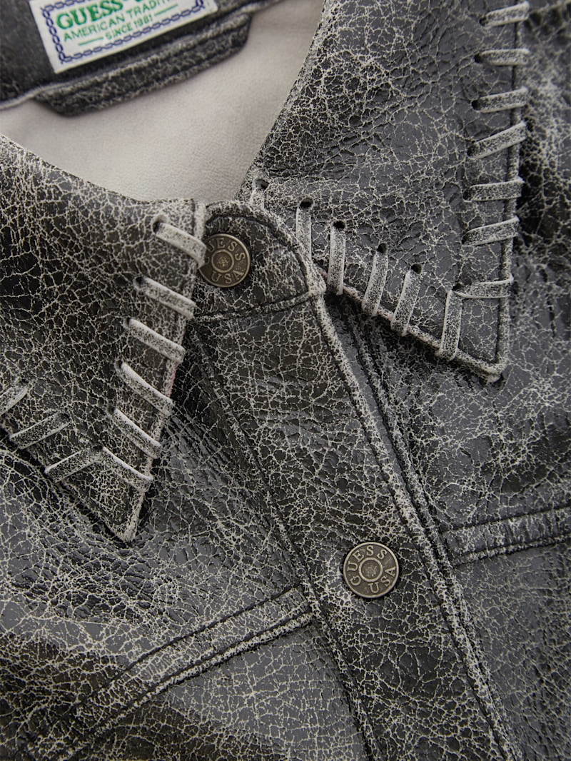 ジャケット・アウター 90s- GUESS silver tracker jacket Clelia Embroidered Trucker Jacket | GUESS