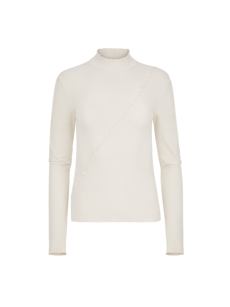 long-sleeve lettuce edge top GUESS