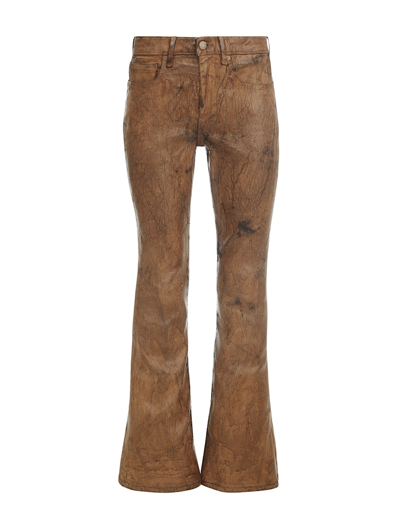 パンツ Andequal wide fringe denim pants BROWN Pleated Wide Leg Pants-Brown Boucle | Women's Pants - Erma Jean