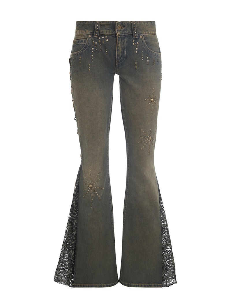 flare lace jeans | GUESS