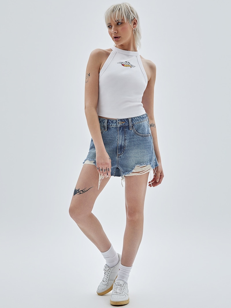 GUESS Originals Kit Destroyed Denim Shorts | GUESS