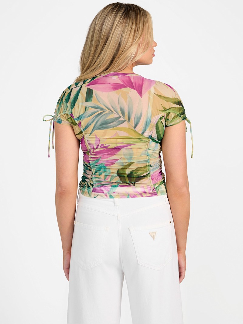 Eco Amaya Printed Mesh Top | GUESS