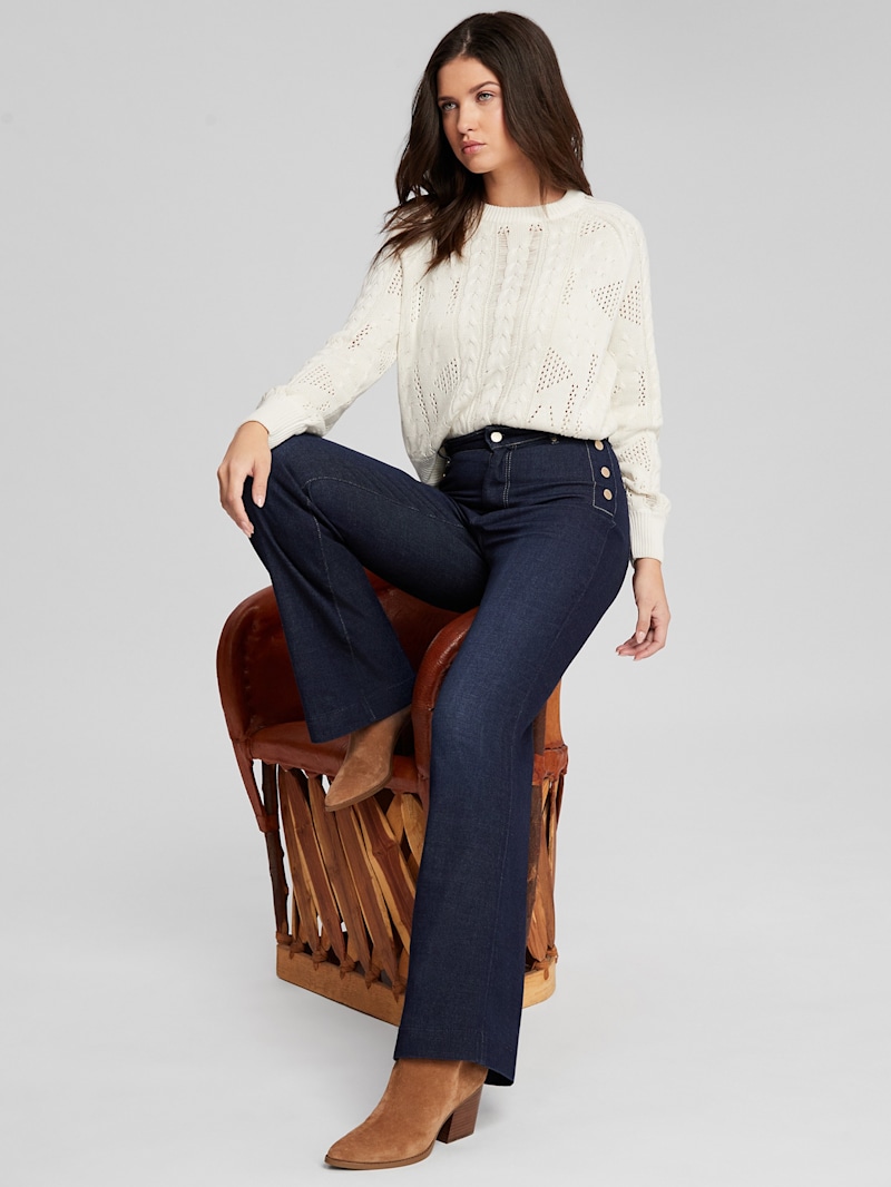 Eco Faye Sailor Flared Jeans | GUESS Canada