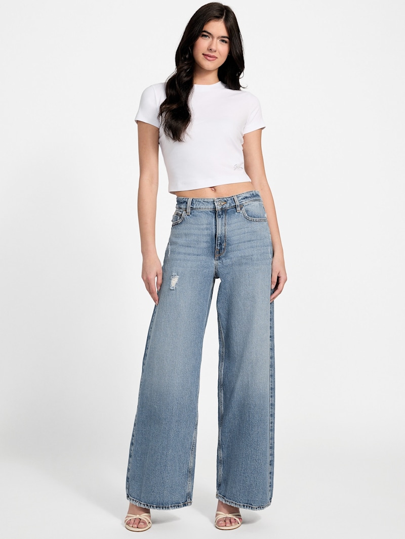 Eco Bellflower Wide-Leg Jeans | GUESS Canada
