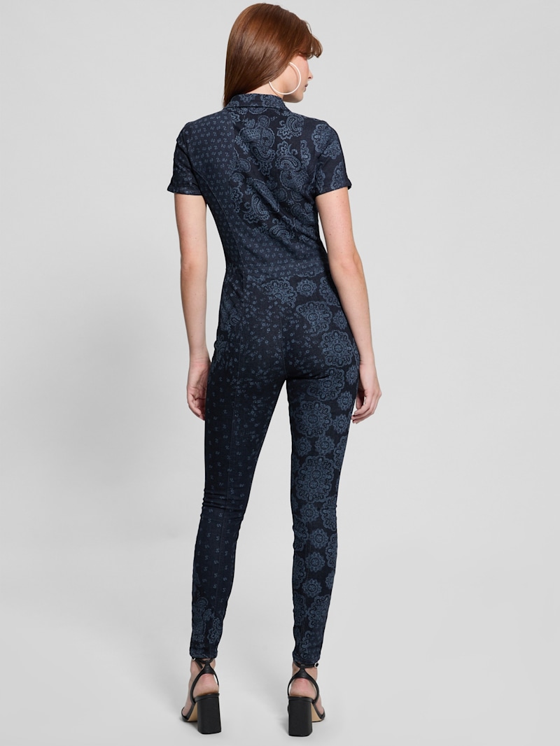 Eco Yuri Printed Denim Jumpsuit | GUESS