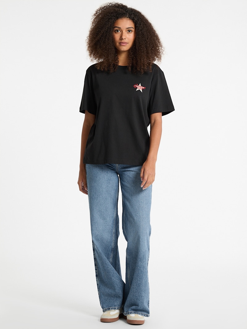 [ JEANS] Front Logo T-Shirt ★人気★ Hey Jean 2-Sided T-Shirt - White – YMH Studios Online Store