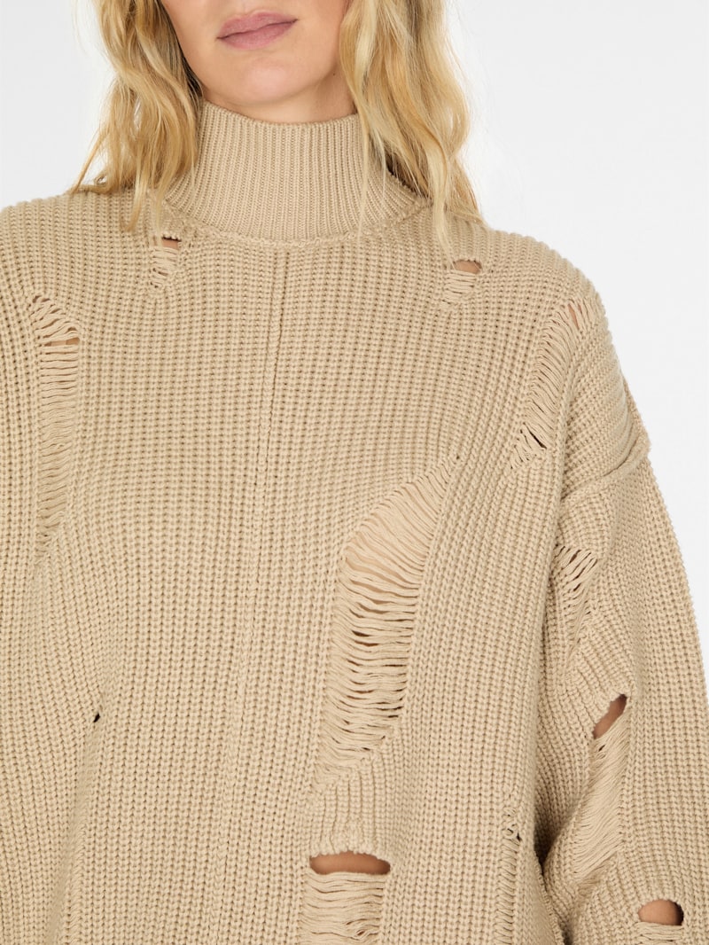 distressed sweater dress | GUESS