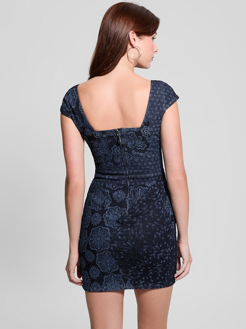 Eco Akira Printed Denim Dress | GUESS