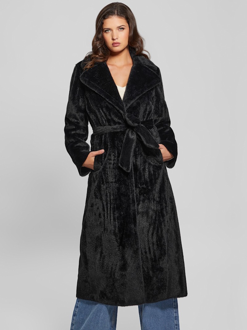 ジャケット Sword 6644 Black long faux fur coat Sword 6644 Black long faux fur coat | TheDoubleF