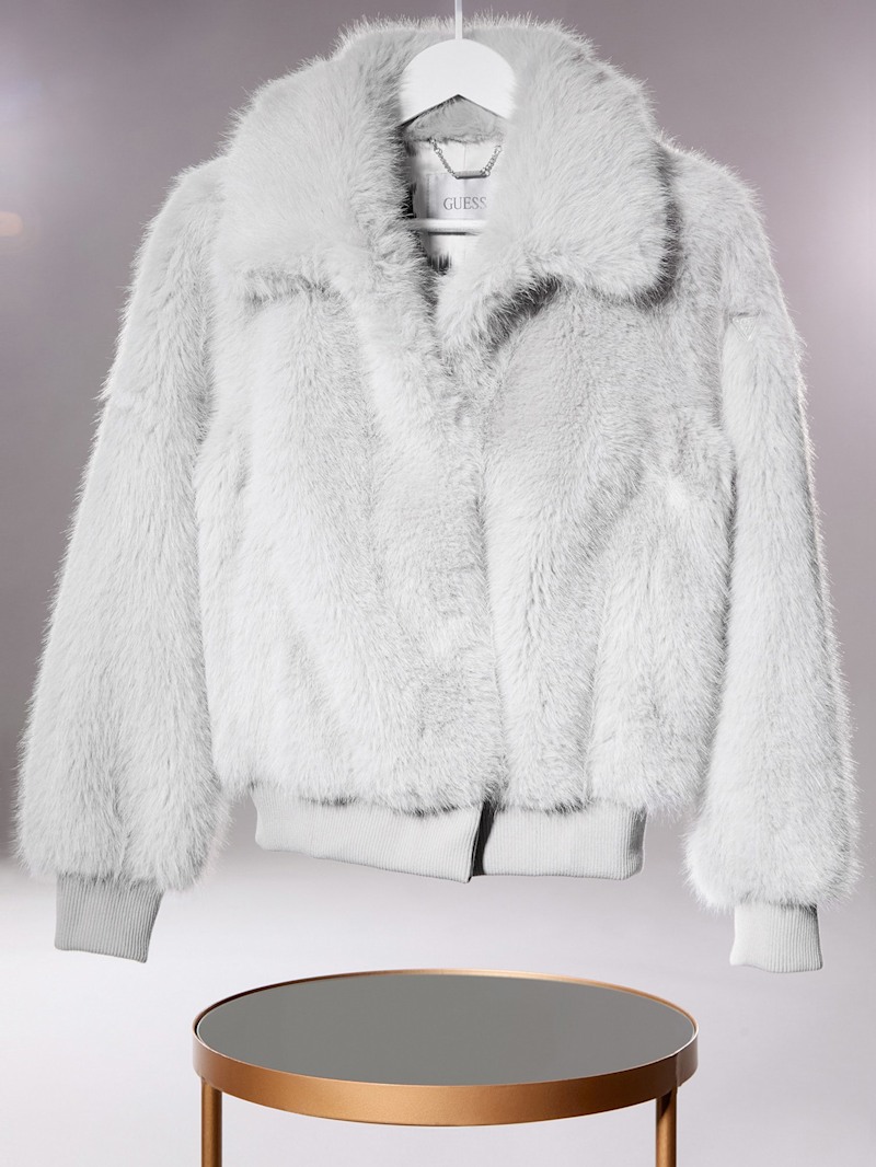 ジャケット・アウター m-3SHAREEF 19AW FUR JACKET MSGM Faux Fur Jacket in Green | FWRD