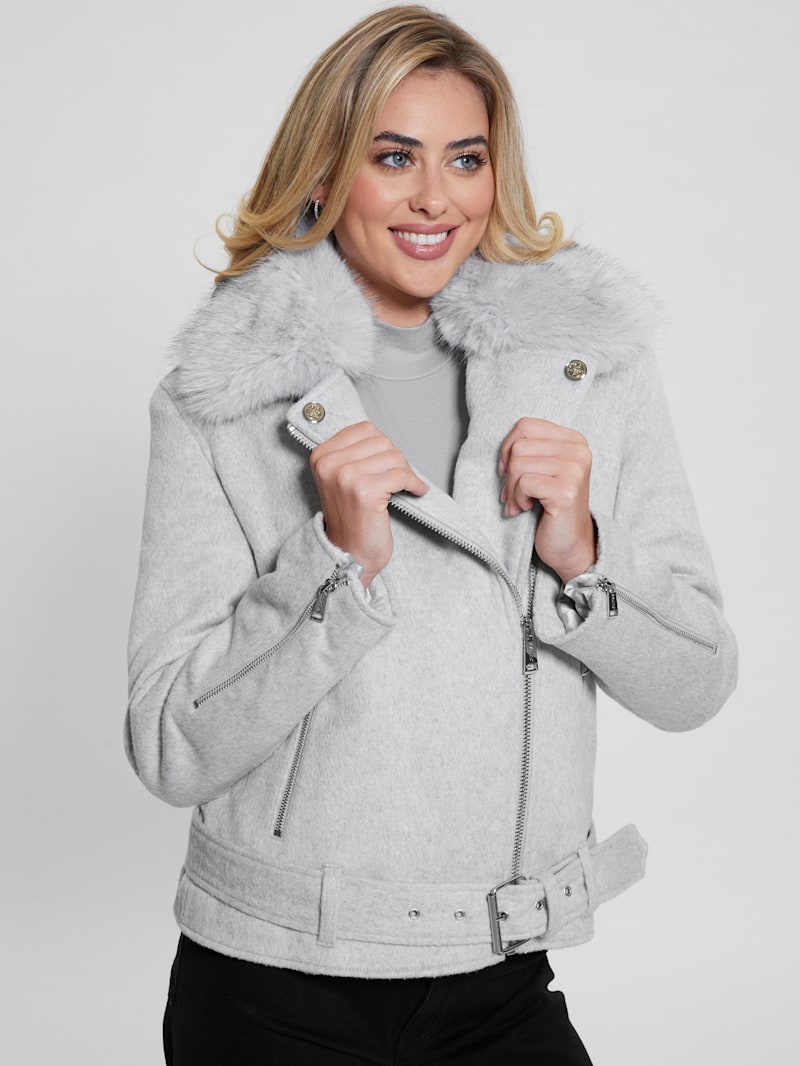 Eco Nancy Wool-Blend Jacket | GUESS
