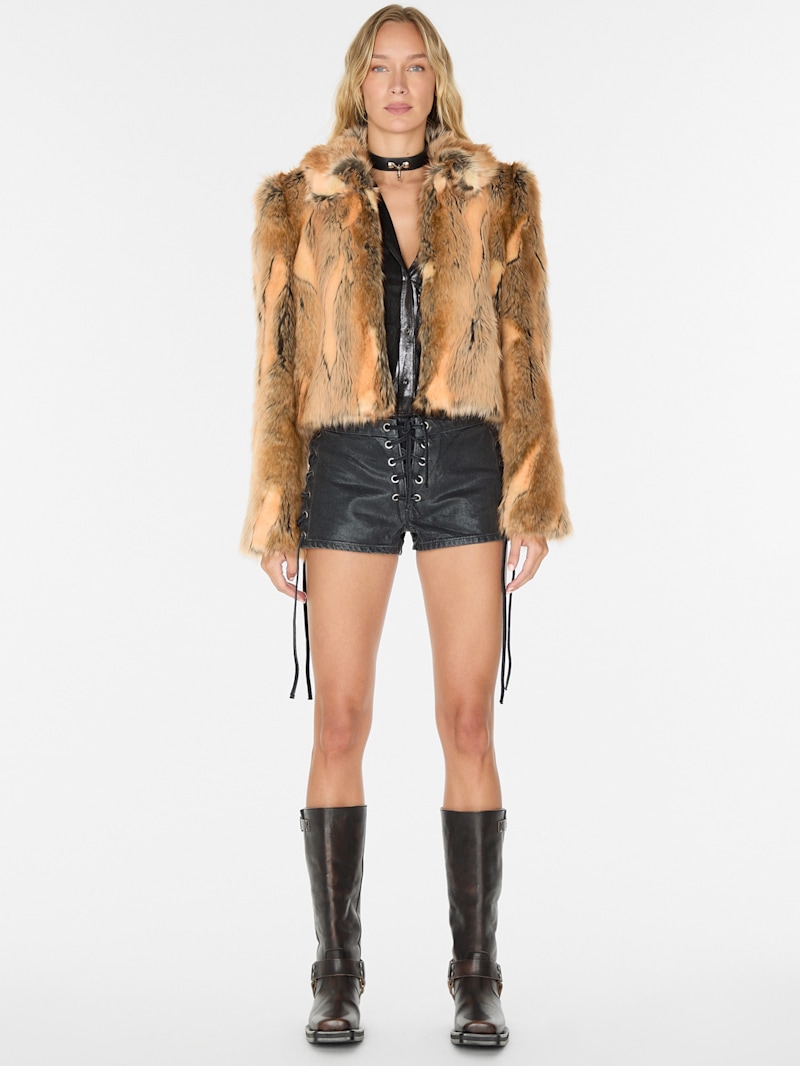 faux-fur jacket | GUESS