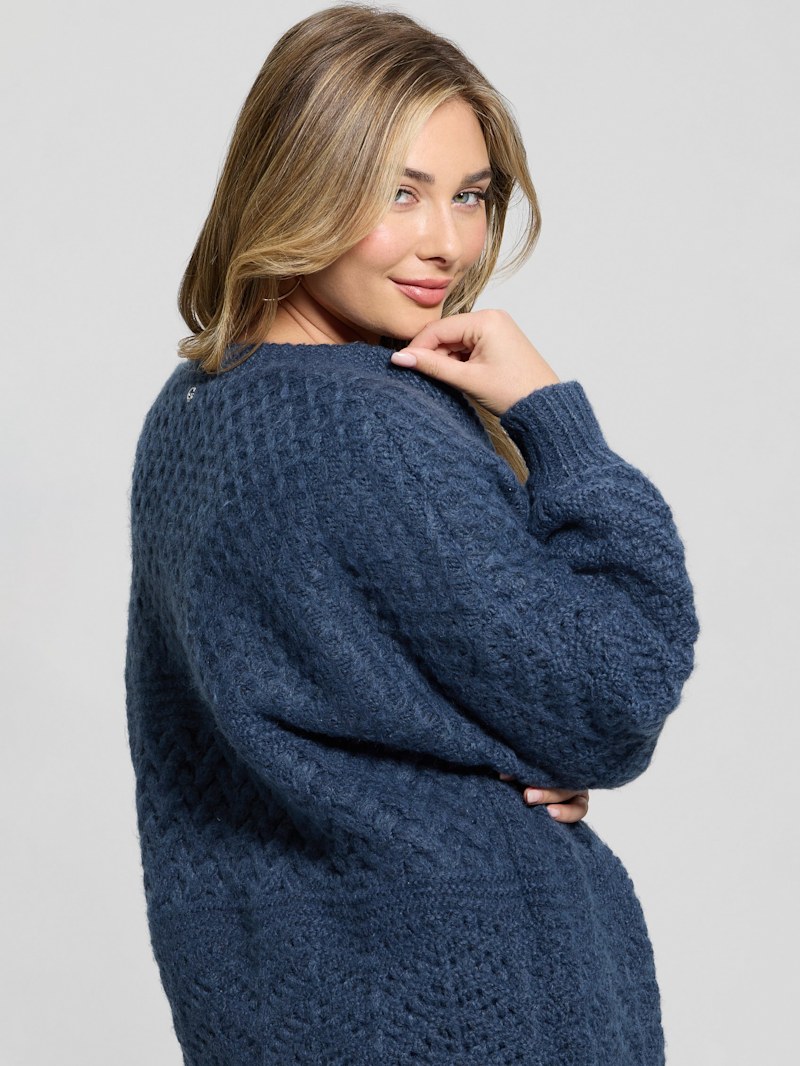 Eco Valeria Mixed Stitch Cardigan | GUESS