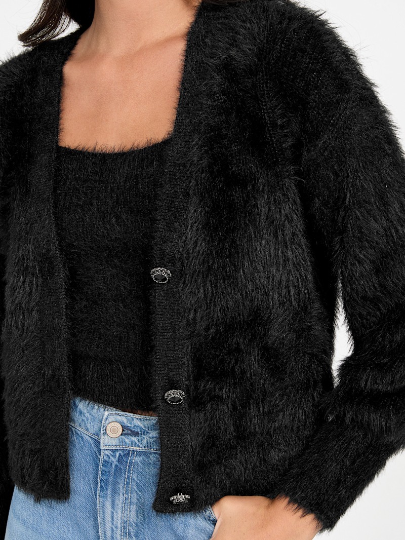 Keyla Fuzzy Cardigan | GUESS Canada