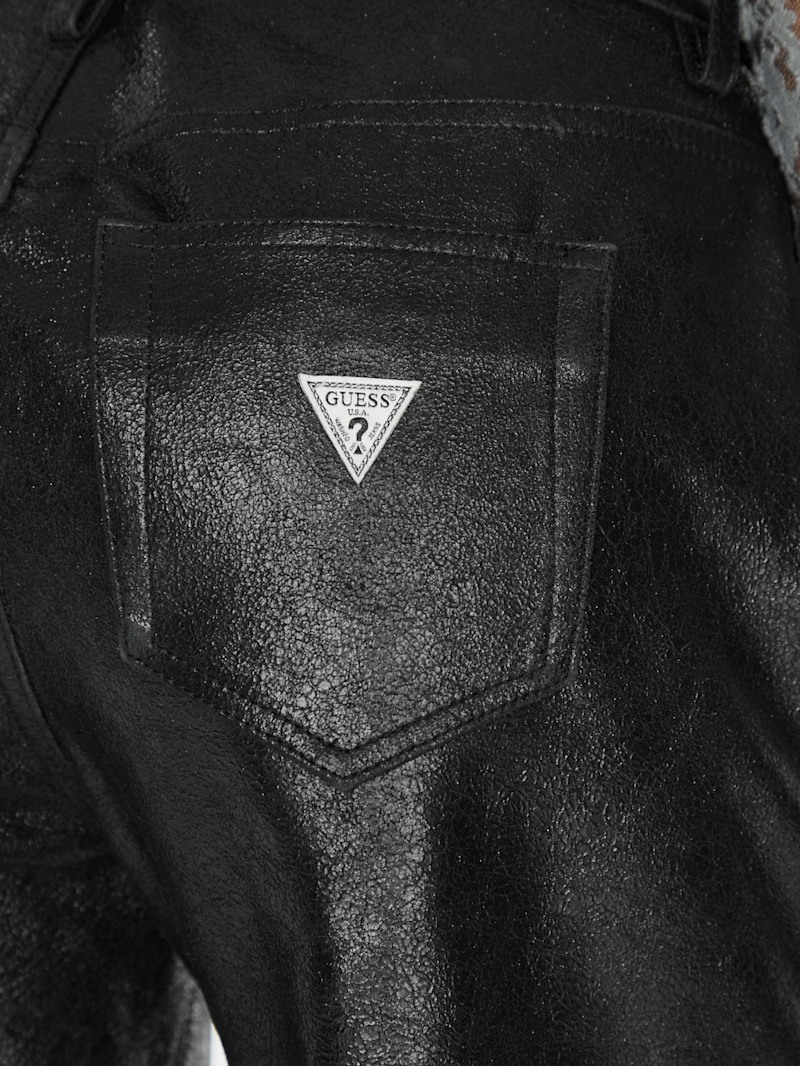 crackled leather pants | GUESS