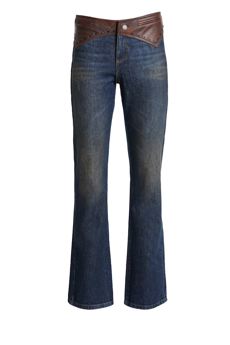 コ*イ様 稀少 CANTATE DENIM FLARE TROUSERS cli Denim Flare Trousers | cliché