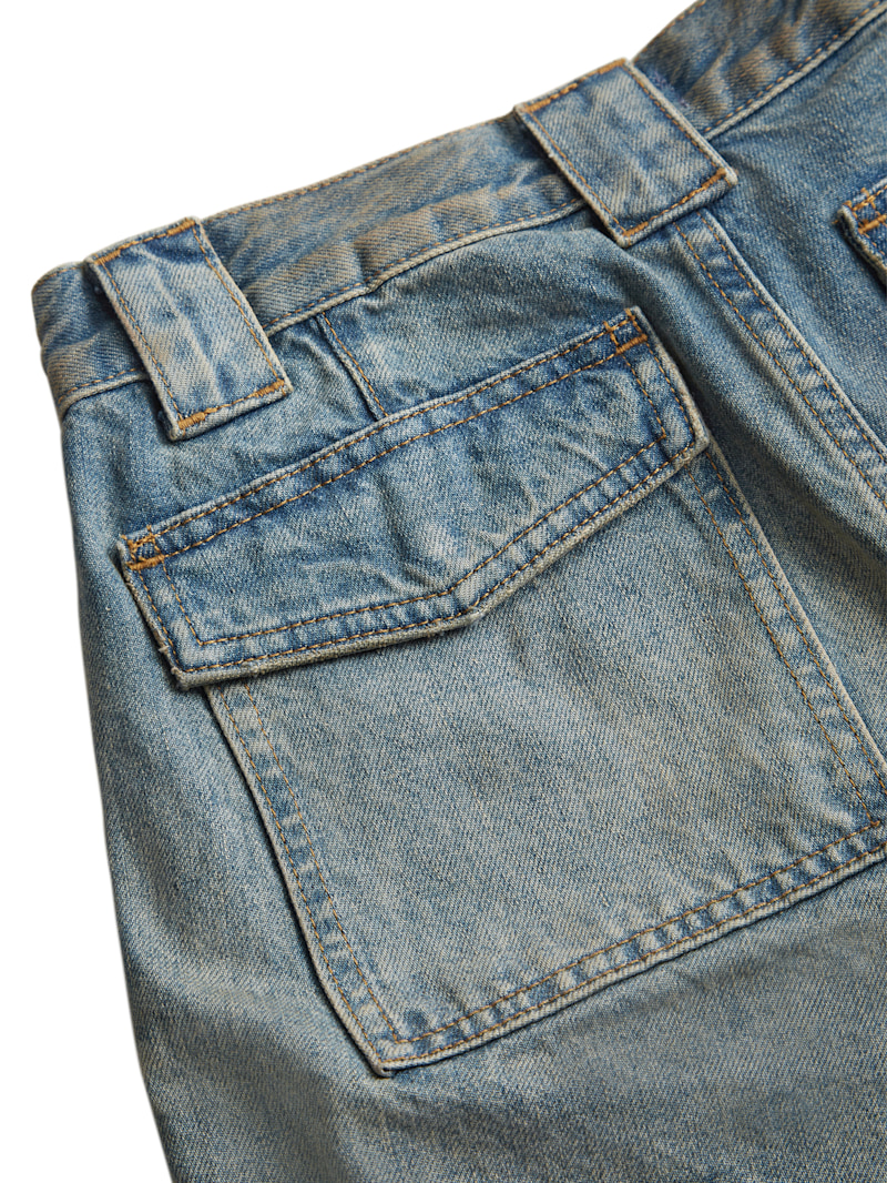 パンツ Guess usa low rise wide leg denim low-rise wide leg denim pants | GUESS