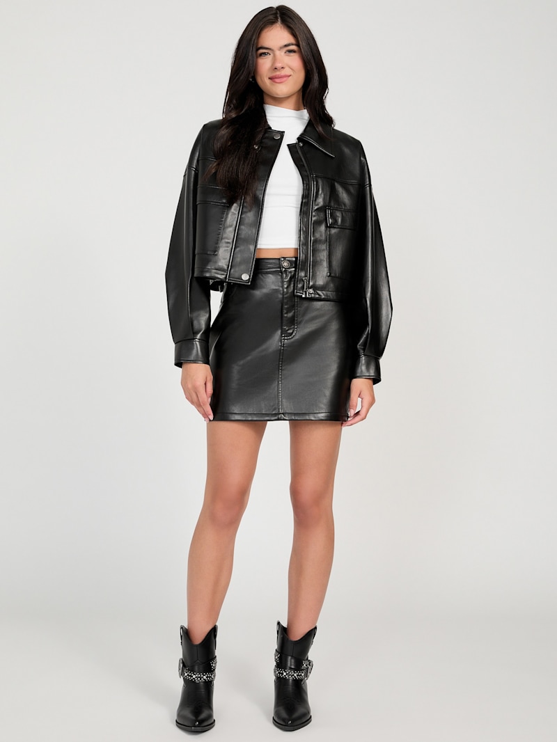 Ysaline Faux-Leather Mini Skirt | GUESS