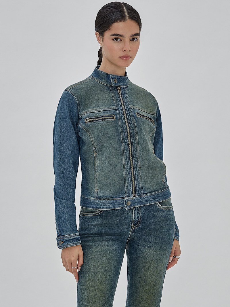 GUESS Originals Moto Zip Up Jacket | GUESS