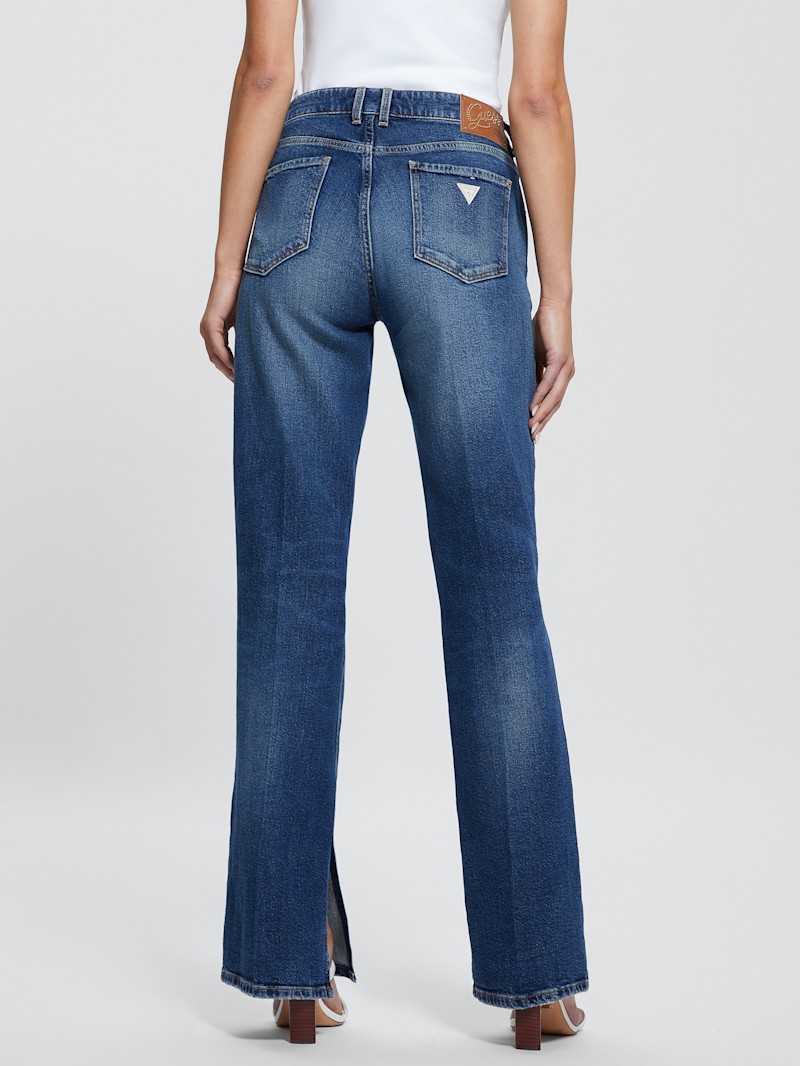Eco Paulette Flare Split Denim Pants | GUESS