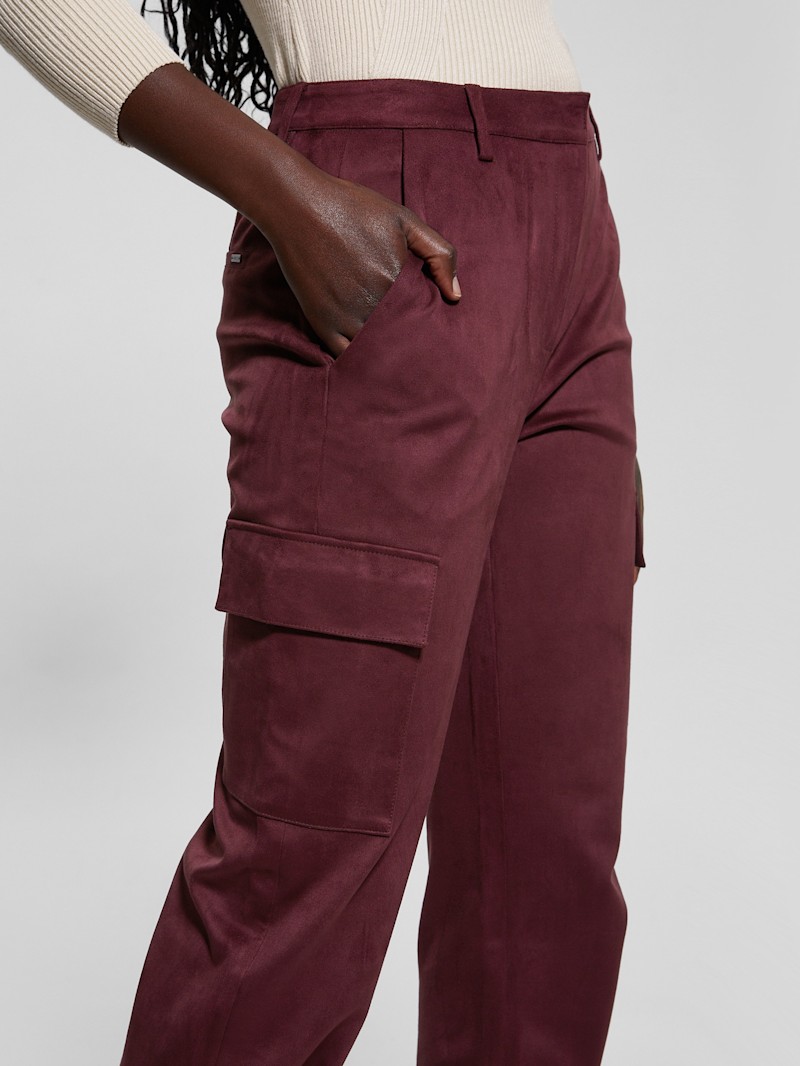 Mariza Faux-Suede Cargo Pants | GUESS