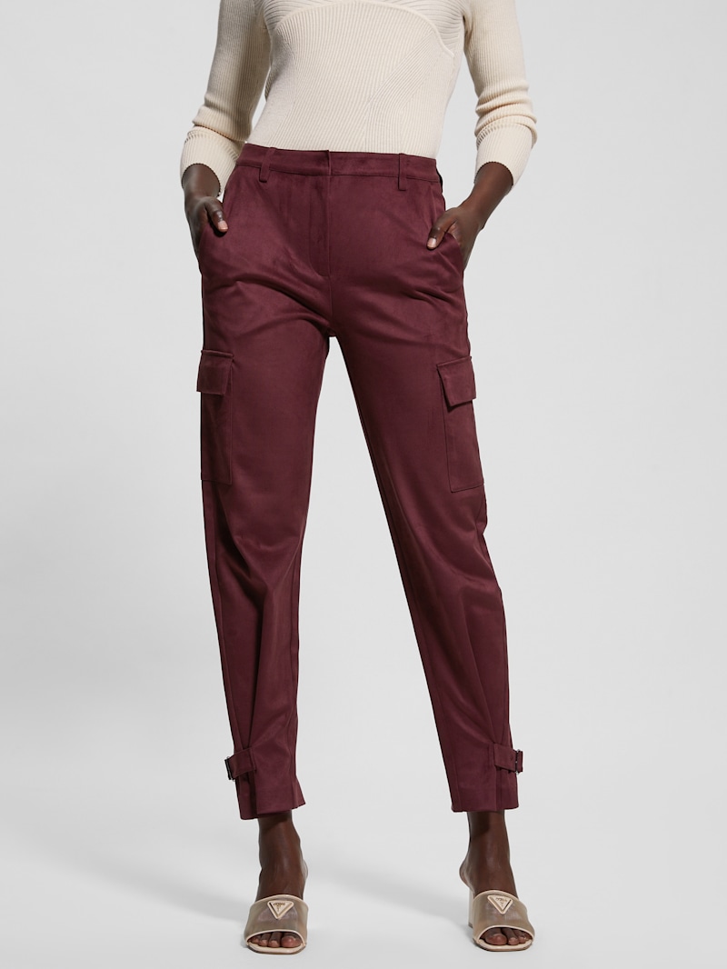 Mariza Faux-Suede Cargo Pants | GUESS