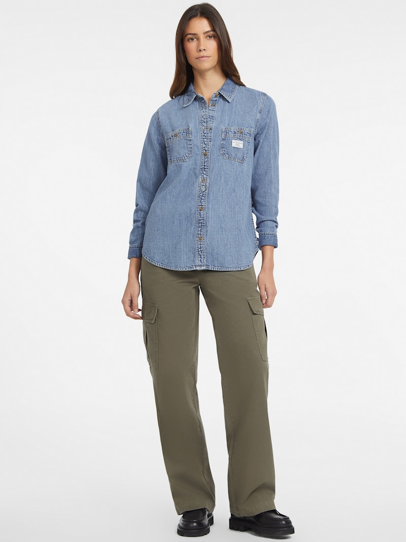 Classic Long-Sleeve Denim Shirt | GUESS Jeans