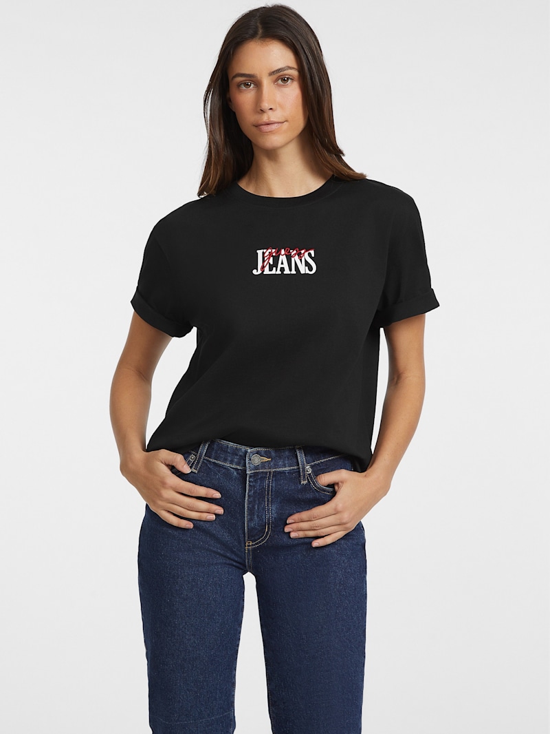 Oversized Mixed Logo Tee | GUESS