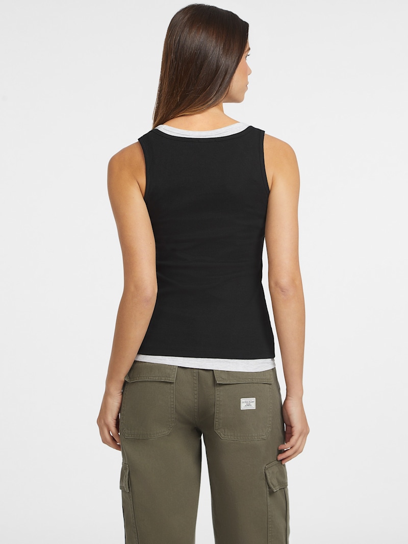 ゲス Guess 【 Embroidered Star Tank Top Women 】 ファッション レディースファッション トップス タンクトップ レディー Eco Embroidered Star Crop Tank | GUESS Jeans