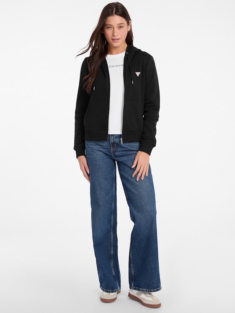 Mini Patch Zip-Up Sweatshirt | GUESS Jeans