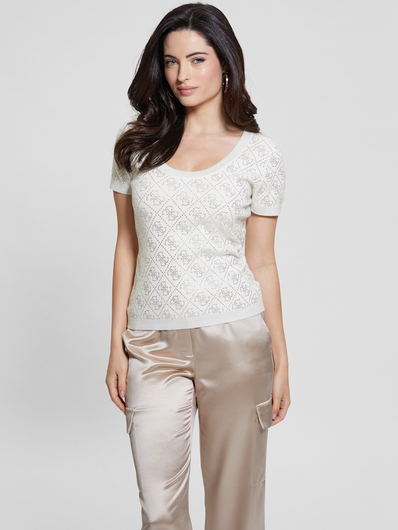 Paige Quattro Rhinestone Top | GUESS