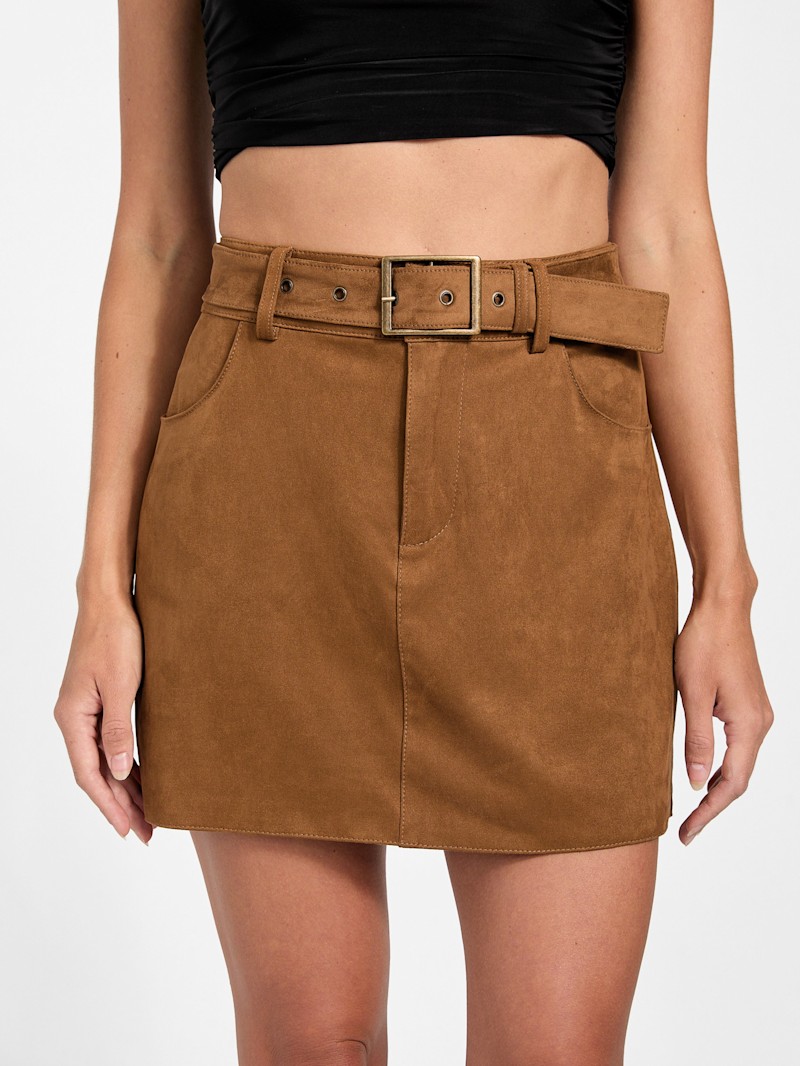 Erin Faux-Suede Mini Skirt | GUESS