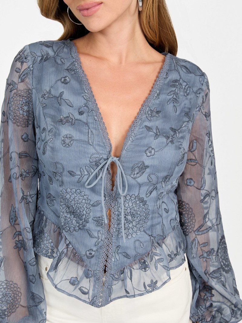 トップス THEREDTHREAD S front belt blouse Seiah Tie-Front Top | GUESS