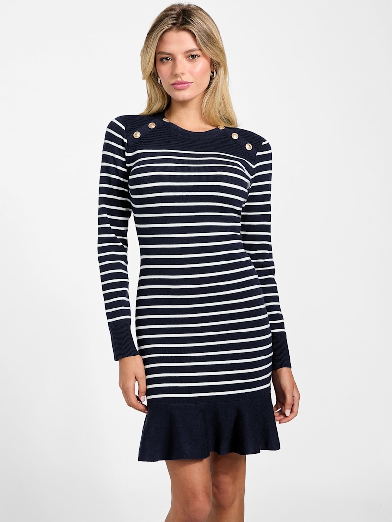 Eco Helen Striped Sweater Dress | GUESS