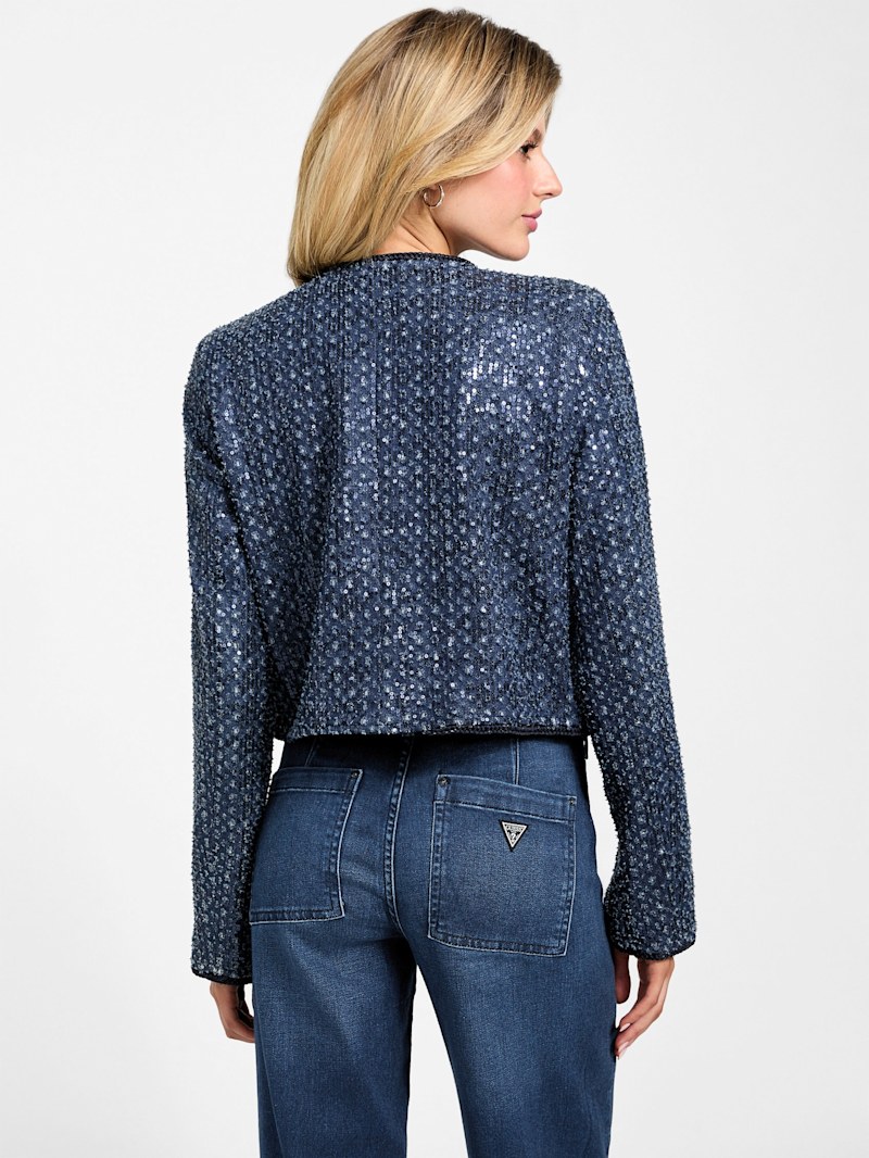 Elisa Sequin Denim Jacket | GUESS Canada