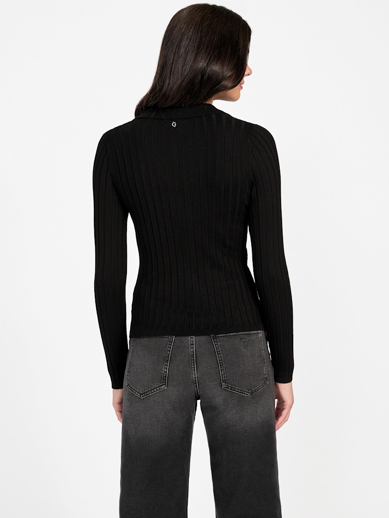 Eco Ribbed Miranda Sweater Top | GUESS