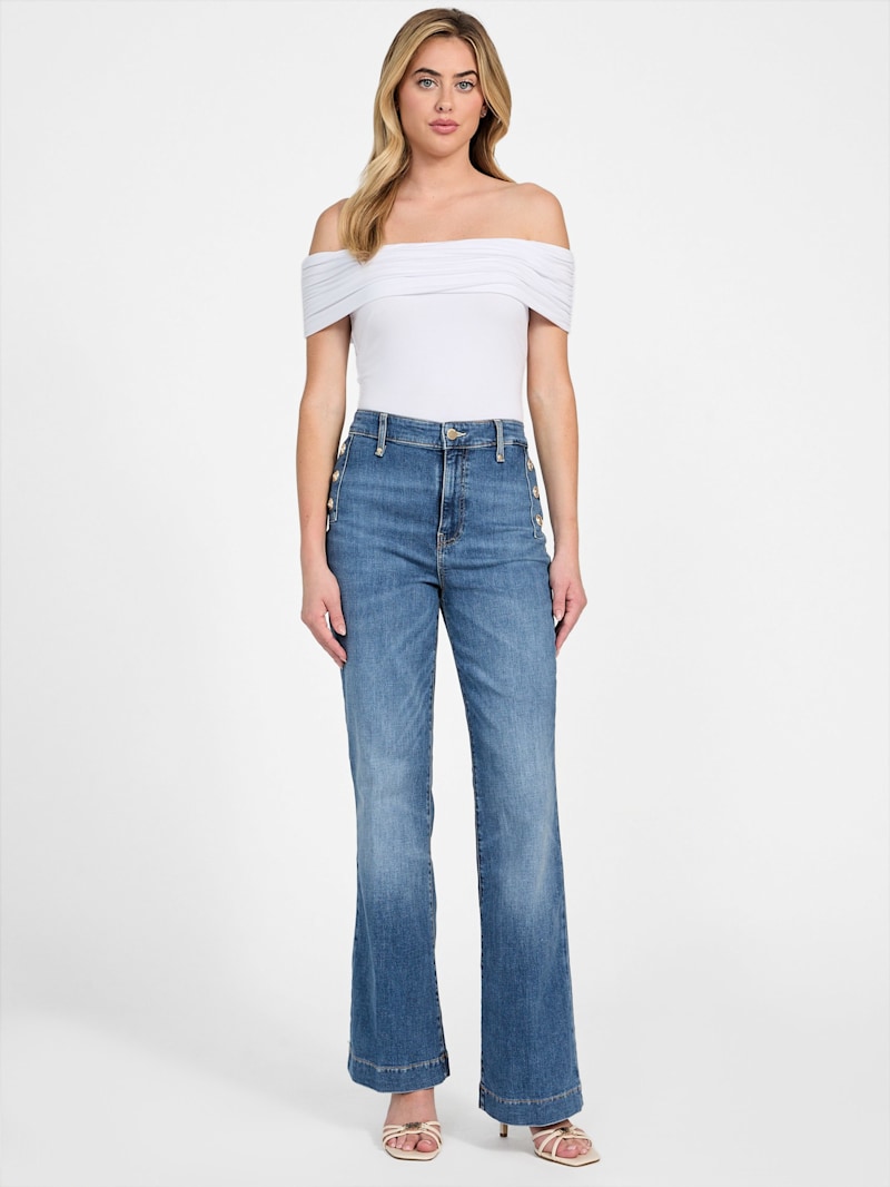 Eco Faye Sailor Flared Jeans | GUESS